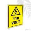 110 Volt Uyarı Levhası