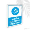 Aldığın Malzemeyi Yerine Koy
