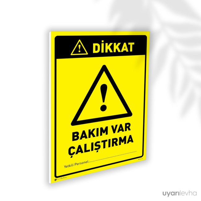 Bakım Var Çalıştırma Yetkili Personel