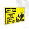 Forklift Yükü Üzerine Kimseyi Bindirme Forklift Yükü Üzerine Kimseyi Bindirme