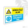 Gürültülü Alan Koruyucu Kulaklık Tak