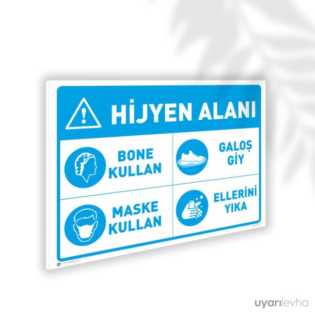 Hijyen Alanı Bone Galoş Maske Kullan Ellerini Yıka