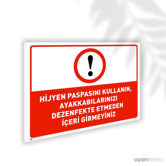 Hijyen Paspasını Kullanın Ayaklarınızı Dezenfekte Edin