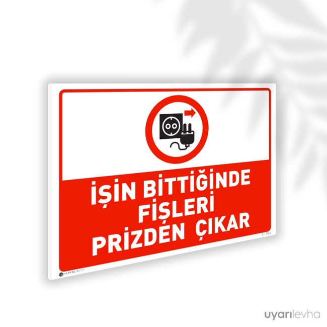 İşin Bittiğinde Fişleri Prizden Çıkar