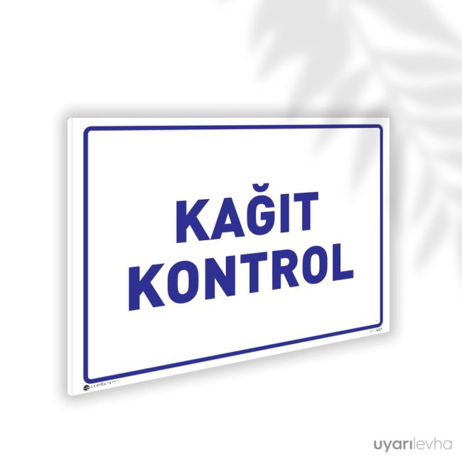 Kağıt Kontrol