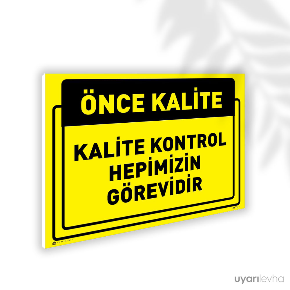 Kalite Kontrol Hepimizin Görevidir Kalite Kontrol Hepimizin Görevidir