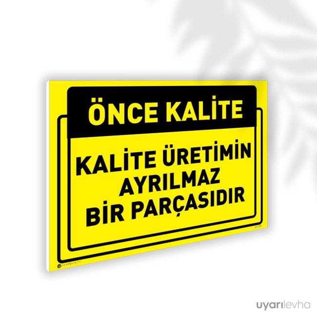 Kalite Üretimin Ayrılmaz Bir Parçasıdır