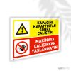 Kapağını Kapattıktan Sonra Çalıştır Çalışan Makineye Yaslanma