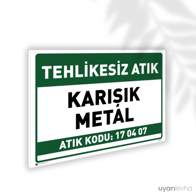 Karışık Metal Atık - 17 04 07