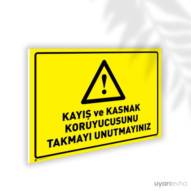 Kayış ve Kasnak Koruyucusunu Takmayı Unutmayınız
