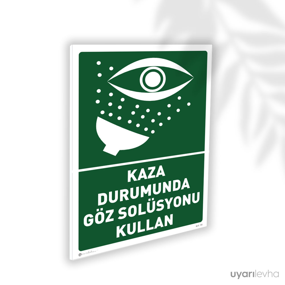 Kaza Durumunda Göz Solüsyonu Kullan Kaza Durumunda Göz Solüsyonu Kullan