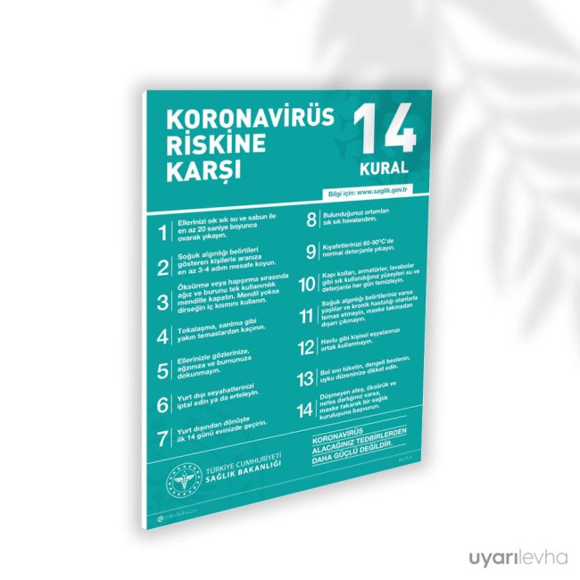 Korona Virüs Riskine Karşı 14 Kural