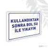 Kullandıktan Sonra Bol Su İle Yıkayın