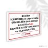 KVKK Güvenlik Kamera Kaydı Bilgilendirme Levhası