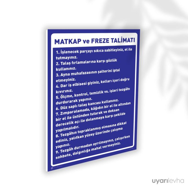 Matkap ve Freze Talimatı