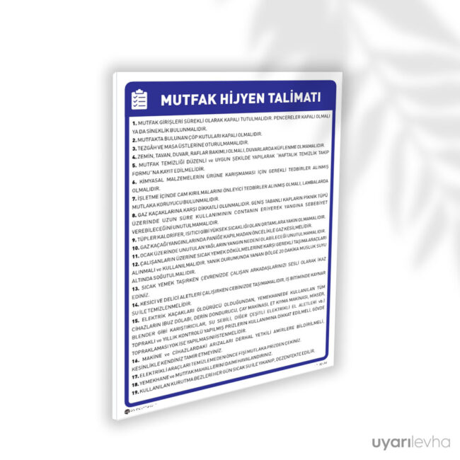 Mutfak Hijyen Talimatı