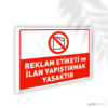 Reklam Etiketi ve İlan Yapıştırmak Yasaktır