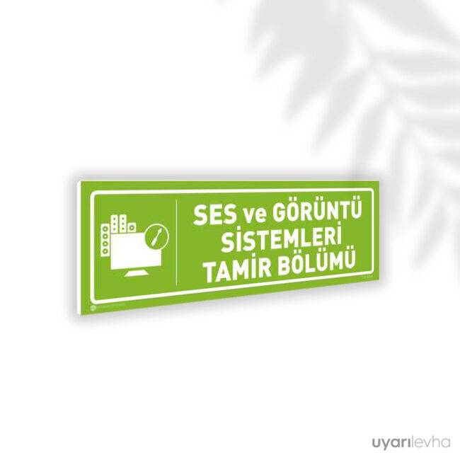 Ses ve Görüntü Sistemleri Tamir Bölümü Ses ve Görüntü Sistemleri Tamir Bölümü
