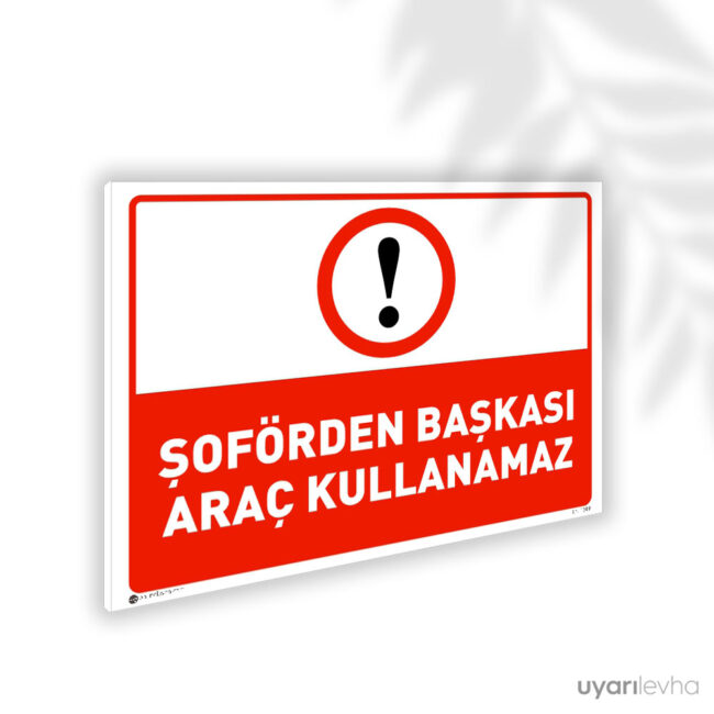 Şoförden Başkası Araç Kullanamaz