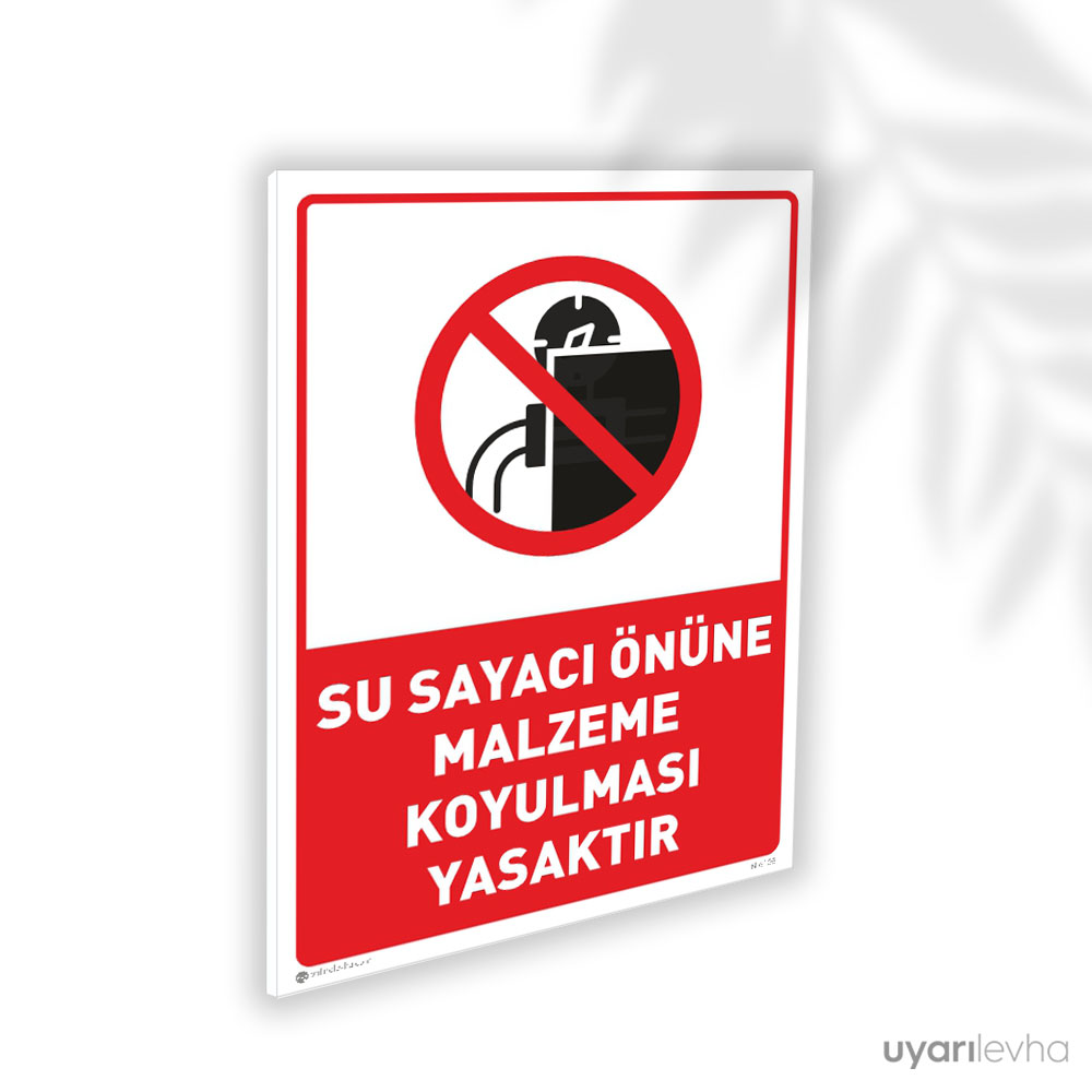 Su Sayacı Önüne Malzeme Koyulması Yasaktır Su Sayacı Önüne Malzeme Koyulması Yasaktır