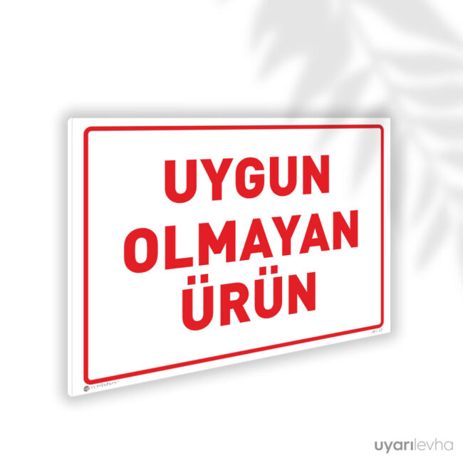 Uygun Olmayan Ürün