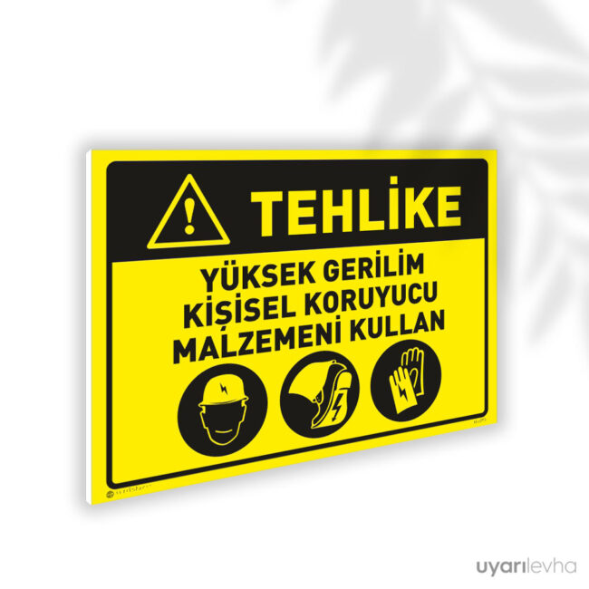 Yüksek Gerilim Kişisel Koruyucu Malzemeni Kullan