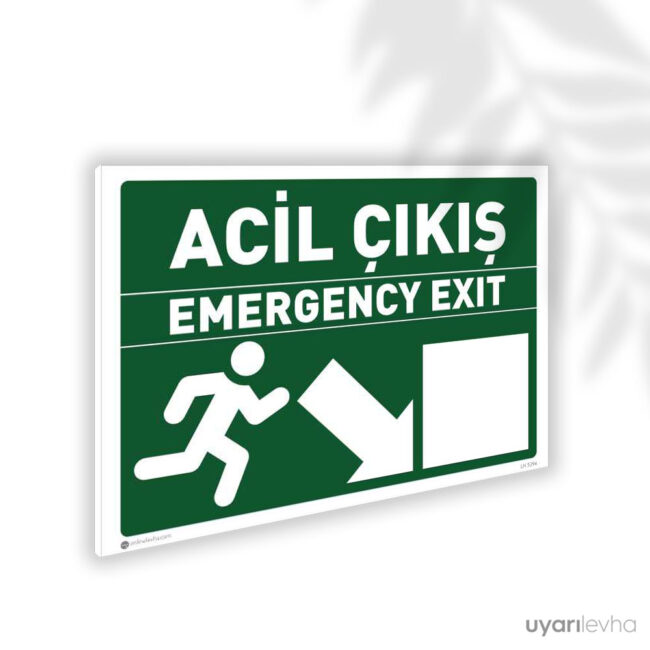 Acil Çıkış Sağ Aşağı TR/EN