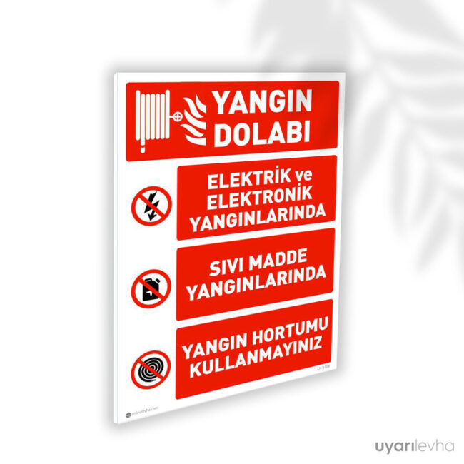 Elektrik ve Sıvı Madde Yangınlarında Yangın Hortumu Kullanmayınız