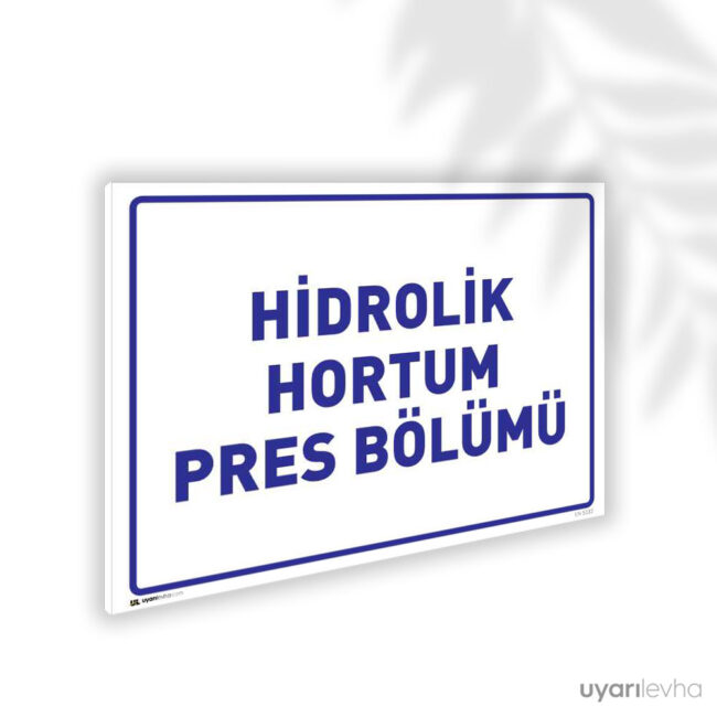 Hidrolik Hortum Pres Bölümü