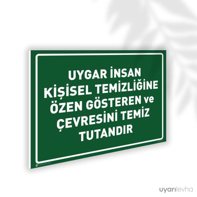 Kişisel Temizliğine Önem Ver Çevreni Temiz Tut