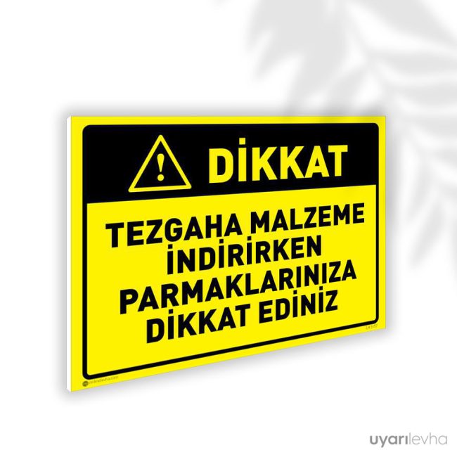 Tezgaha Malzeme İndirirken Parmaklarınıza Dikkat Edin