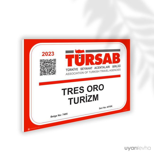 Türsab Acenta Levhası