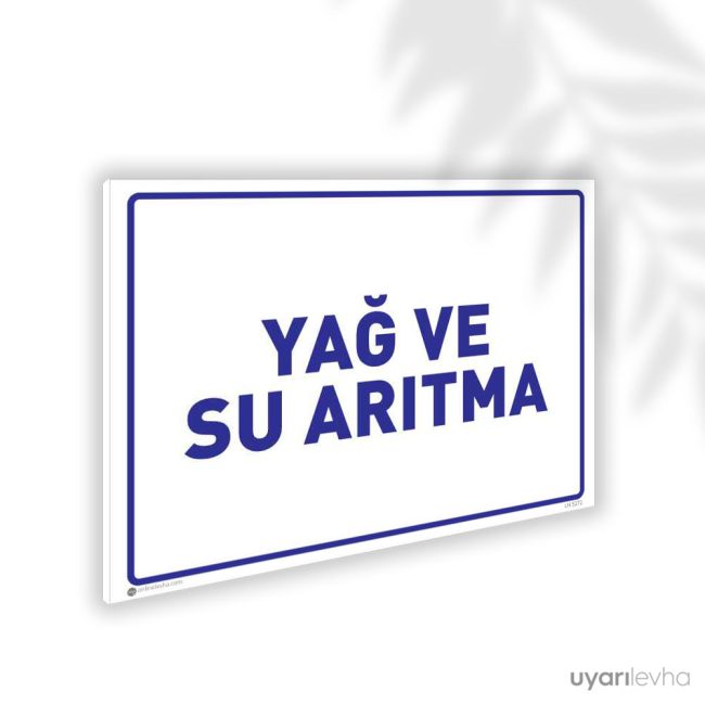 Yağ ve Su Arıtma