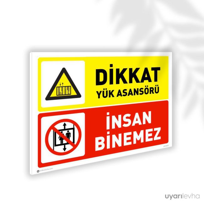 Yük Asansörü İnsan Binemez