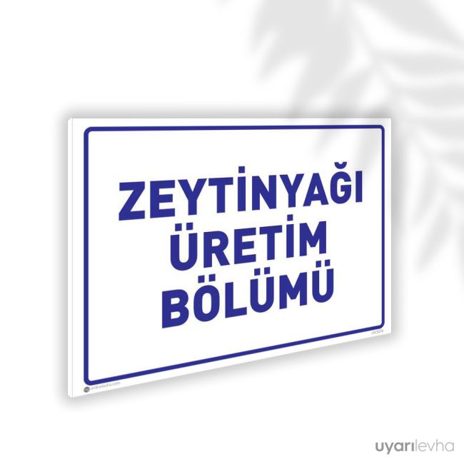 Zeytin Yağı üretim Bölümü